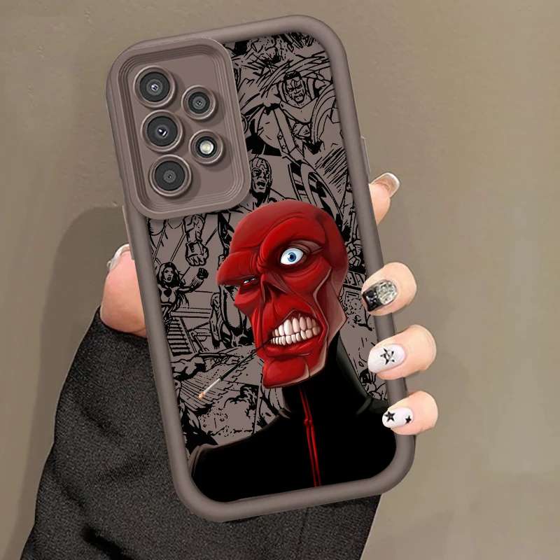 Red Skull Johann Shmidt For Samsung A73 A71 A54 A53 A52 A51 A33 A32 A21S A14 A13 A12 A25 A04 A05 5G Eye Ladder Funda Phone Case