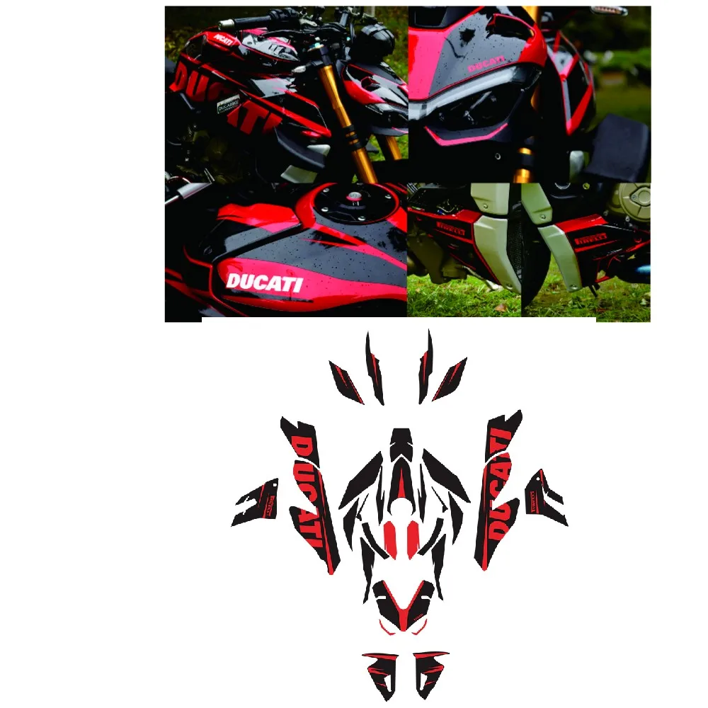 For Ducati Streetfighter V4 V4S Full car version decals, pull flowers The whole car is decorated with flowers Plate shell decals