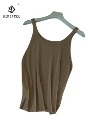 Birdtree Lyocell Silk Summer Cami Womens fashion Tank Tops for Womens Corset Clothing Sexy White Vest Outfits Clothes P37131QC