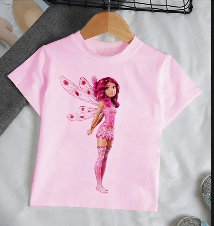 Girls Kids Clothes The Mia and Me Elf Print T Shirt Cute Children Clothing Summer Fashion Tops Fairy Princess Pattern T-shirt