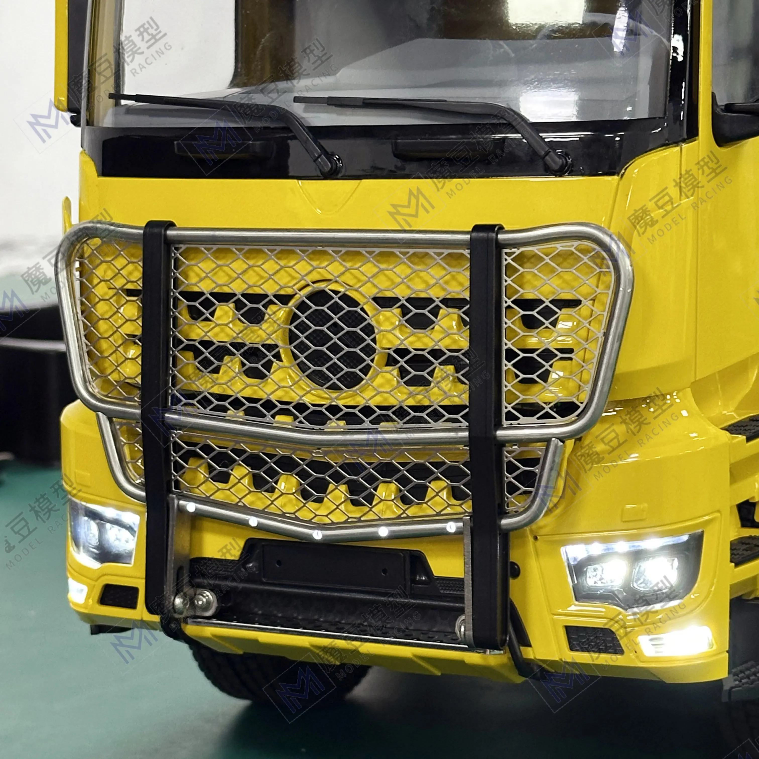 Anti-collision Cattle Fence for Tamiya 1/14 RC Truck Benz 3363 Metal Front Grill Bumper 1:14 Tractor Trailer Tipper DIY Parts