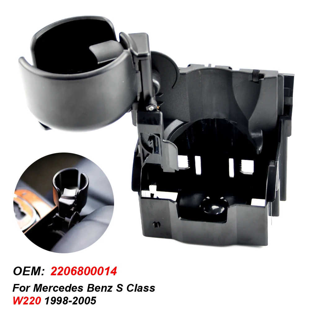 Do konsoli środkowej samochodu Mercedes W220 Uchwyt na kubek na wodę pitną Zamiennik do Benz S Class S300 S400 S500 1998-2005 2206800014