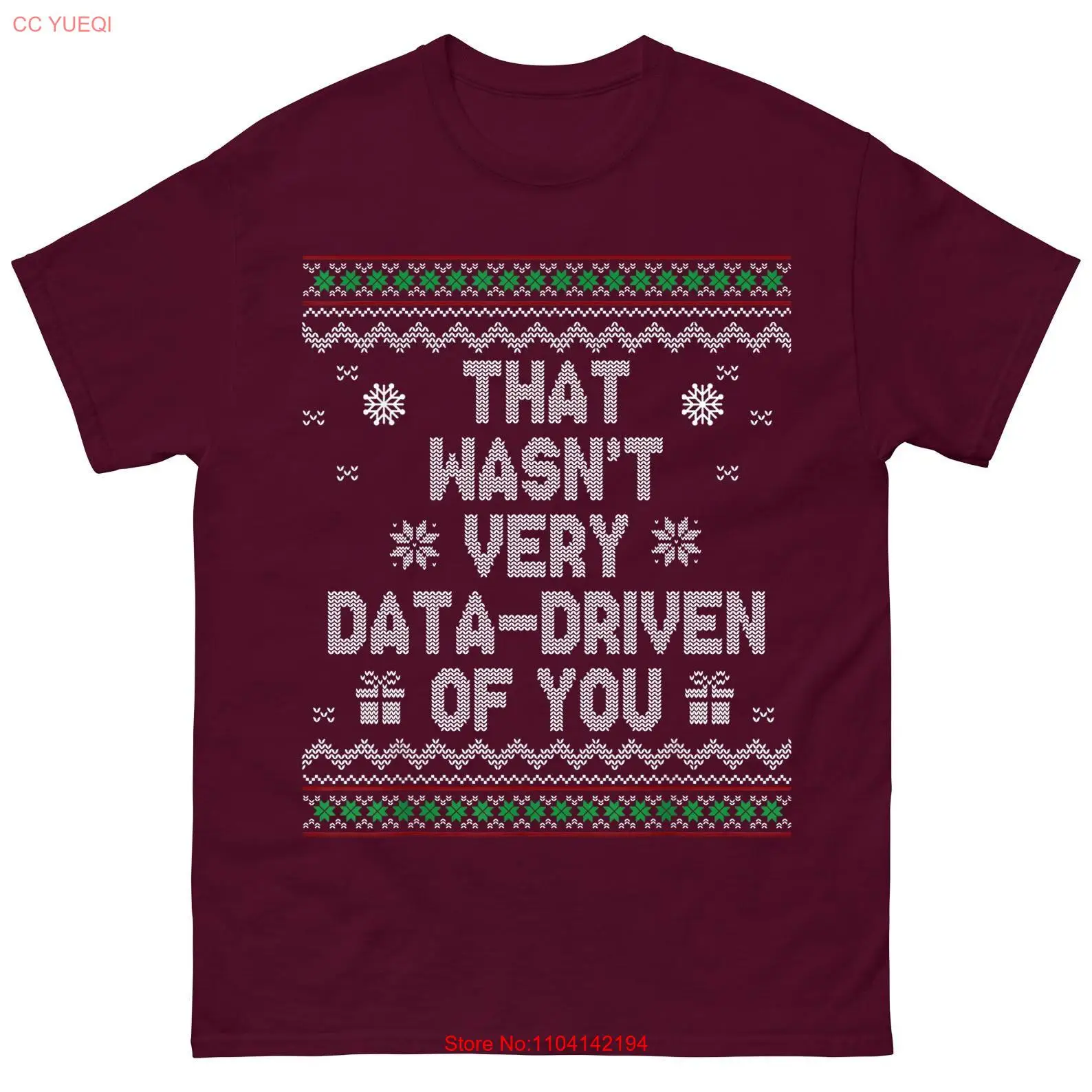 

Футболка «Это не очень дано, управляемая тобой» Christmas s for AnalysT, забавная, уродливая, с длинными или короткими рукавами