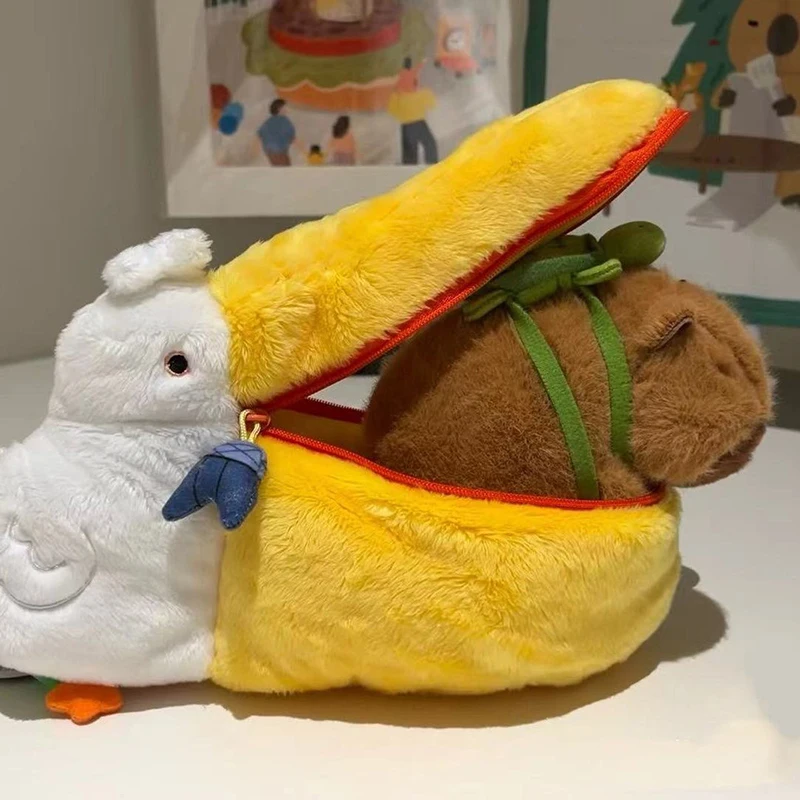 Étuis à crayons en peluche mignons, trousse de maquillage, sac à stylos, sac de rangement, portefeuille zéro, poudres à crayons de dessin animé, fournitures scolaires