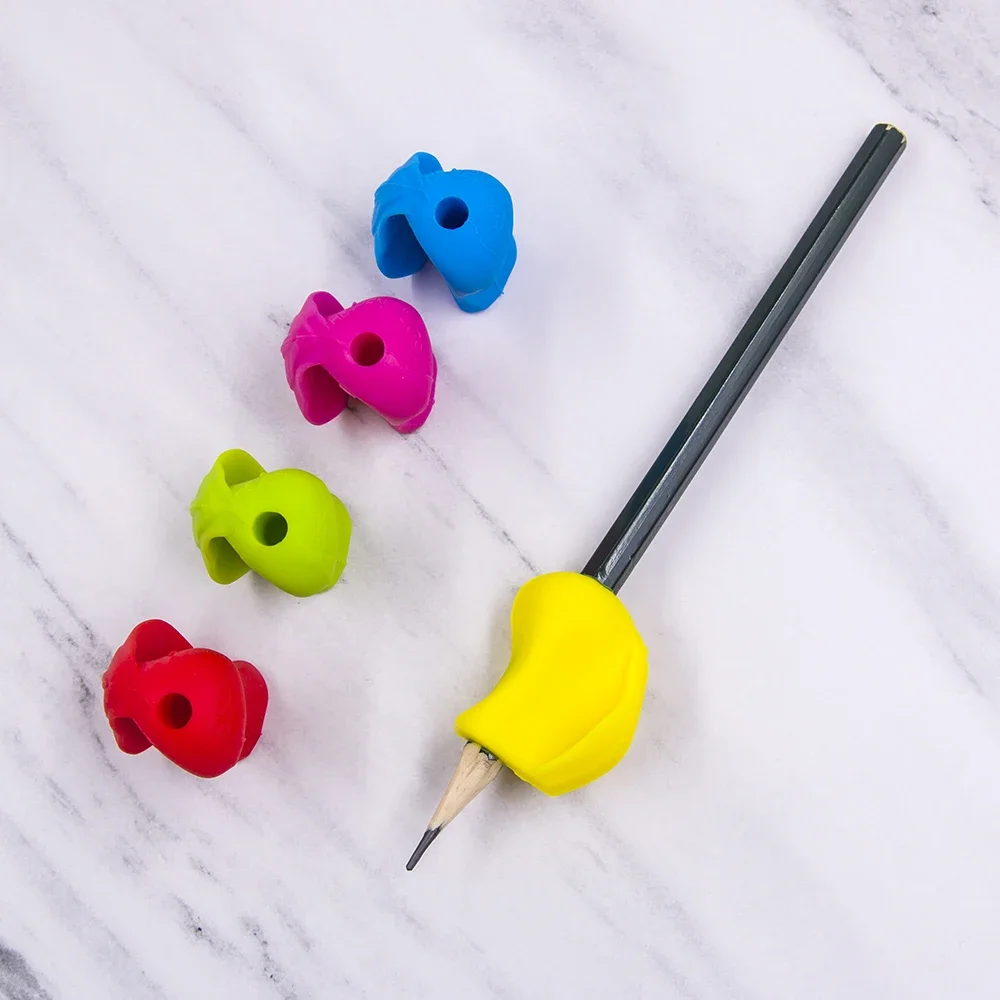 Pencil Holder 3pcs/set Silicone Grips Posture Learning Writing Tool Correction Device Pencil Grasp Writing Aid Grip Stationery