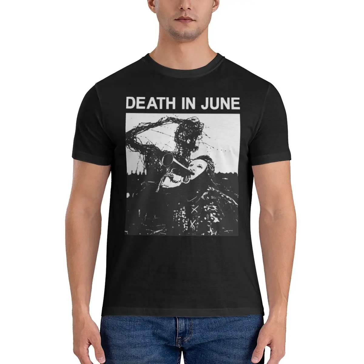 Death In June Last Little To T Shirt Men Vintage Washed  Cotton For Men Streetwear Harajuku Male T-Shirt 2024 New