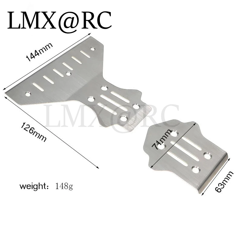 1 set Force Racing Model Car Front and rear skid Metal armor Chassis armor Modified op pieces for KM 1/7 Rally C3 WRC