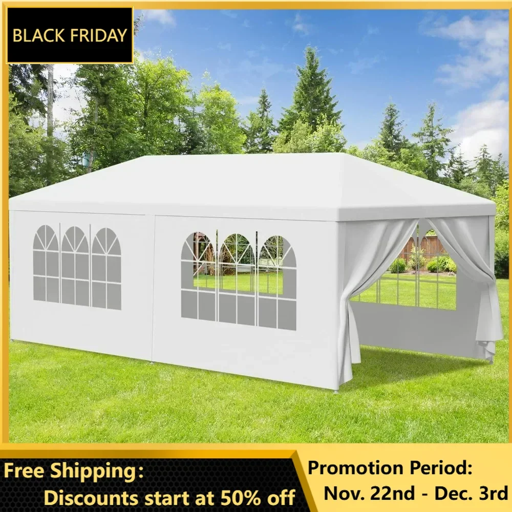 

Canopy, Outdoor Wedding Party Tent Camping Shelter Gazebo Canopy with Removable Sidewalls Easy Set Gazebo BBQ Pavilion, Canopy