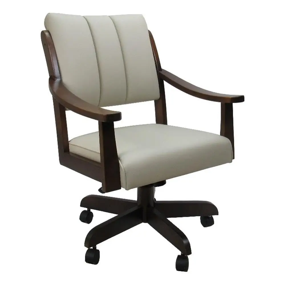 

Обеденный стул из массива дерева с виниловой обивкой, цвет океанский бежевый, коричневый, медовый, для кухни и ресторана, на заказ