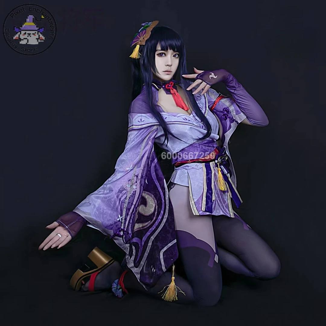 

Hot Game Genshin Impact Cosplay Inazuma Costume Anime Raiden Shogun Role Playing Dress Outfit for Women Adult Comic Con Party