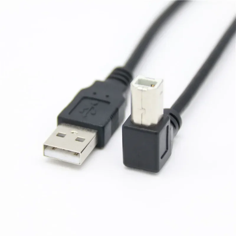 Wpisz męska do typu B męski 90 stopni w górę i w dół i w lewo i prostopadły kabel USB 2.0 do skanera, drukarki 50cm 150cm