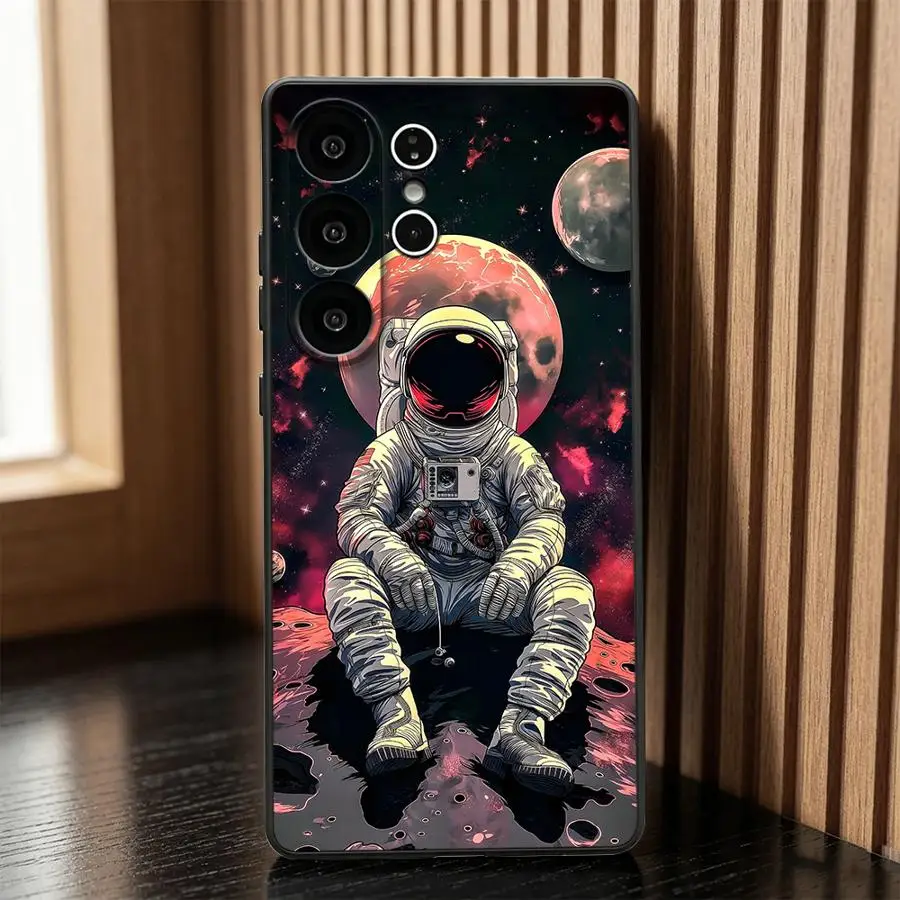 Case for Samsung Galaxy S26 Ultra S21 FE S24+ S10 S9 S25+ Note 20 8 9 10 S24 S26+ S23 S20 S25 Plus Phone Cover Cartoon Moon Cool