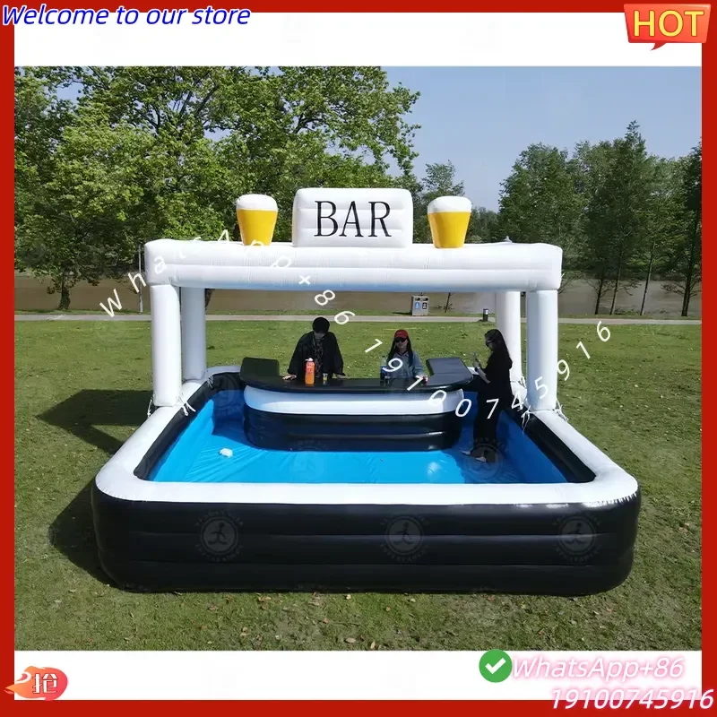 CE Outdoor Inflatable Pool Bar Inflatable Pub House Blow up Pool Bar for Party