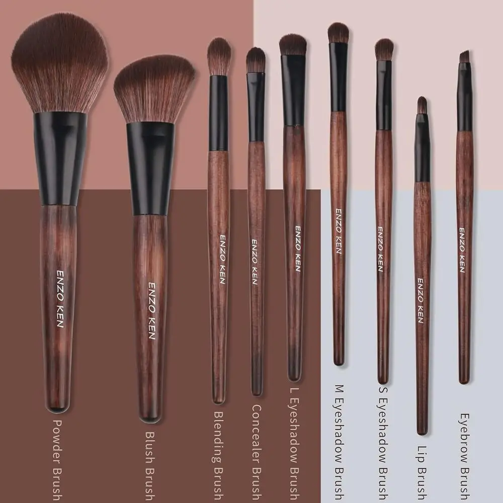 Makeup Brushes Set Professional, Sable Makeup Brush Set with Case, Cosmetic Brushes Set, Natural Hair Makeup Brush Set.