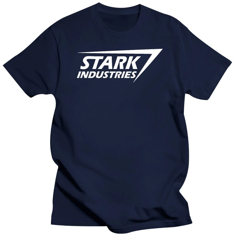 Stark Industries Mens T Shirt Tony Nerd Arc Film Geek Comic Shield  Fashion Brand Men Tops Street Wear T-Shirt