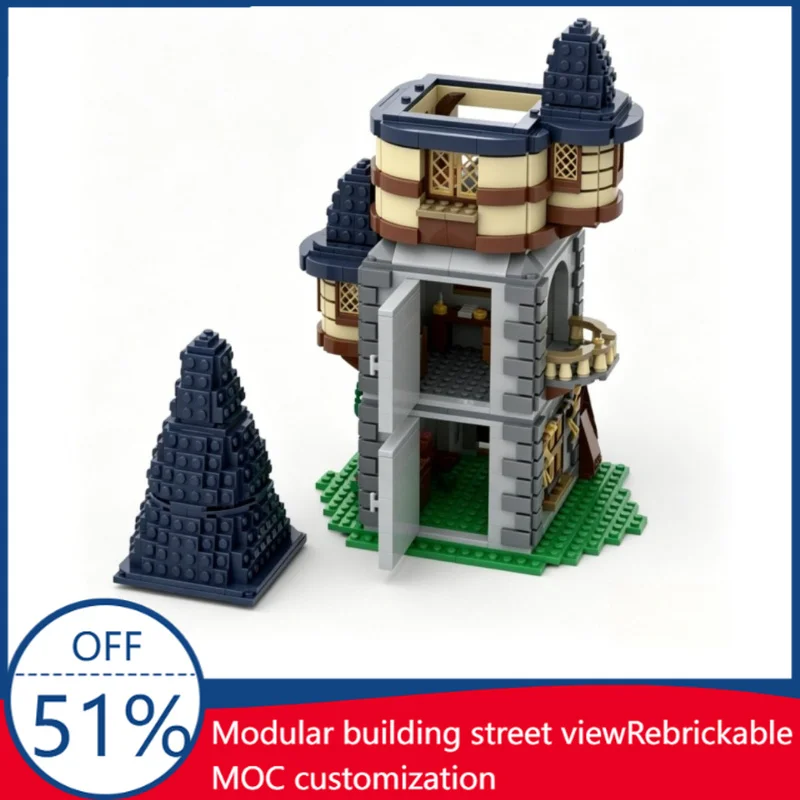

1424PCS MOC Wizard's Tower Medieval Fantasy Castle Magic Technology House Building Blocks Assembly Educational Toy Birthday Gift