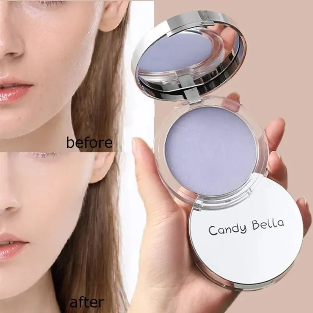 Candy Bella violeta crema para polvo de larga duración, polvo de contorno con control de aceite, cobertura completa, base compacta mate