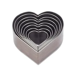 8 pcs High Carbon Steel One Hole Hollow Punch Cutter Set 8 Sizes Heart Leather Die Cutter Tool Cutting Punching Die for Handmade