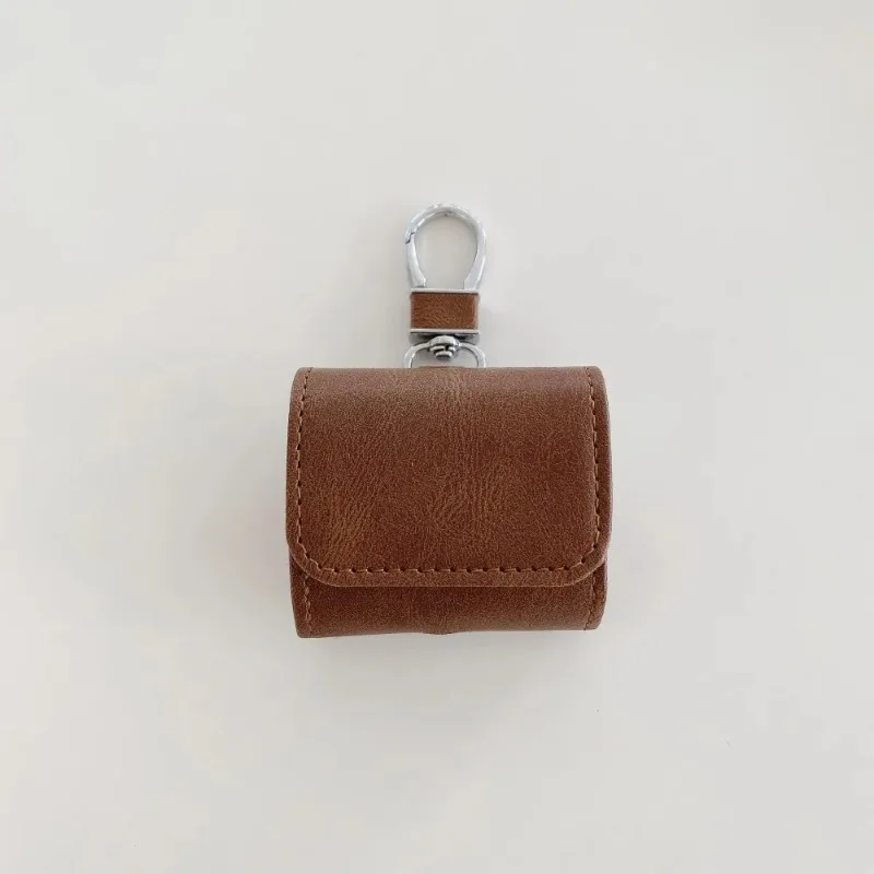 AirPods 4세대 보호 커버용 Apple Wireless용 소가죽 가죽 케이스, 1세대/2세대 풀랩 충격 방지 프로