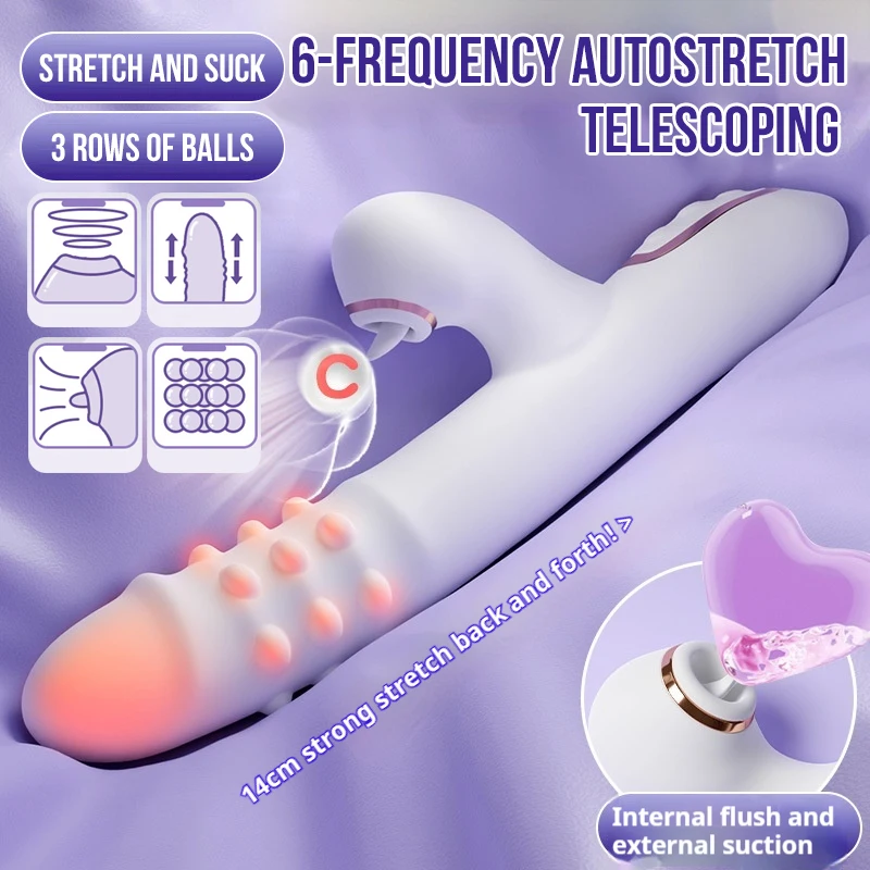 6 Frequency Thrusting Vibrator For Women,Dildo Telescopic Vibrator,G Spot Clitoris Stimulator,Sex Toys for Women