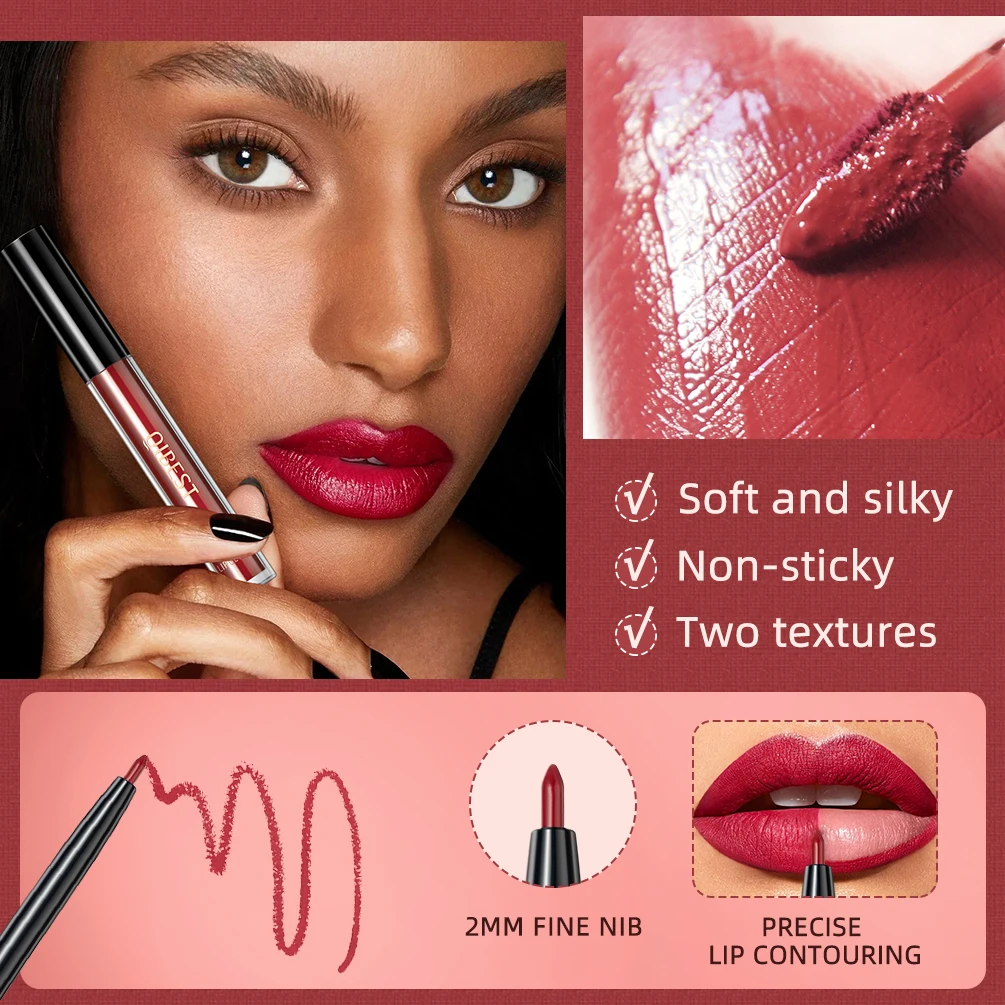 3 stücke Lippen Make-up setzt Lip gloss Glasur Tönung langlebige matte flüssige Lippenstift wasserdichte schweiß feste Lip Liner Bleistift Kontur