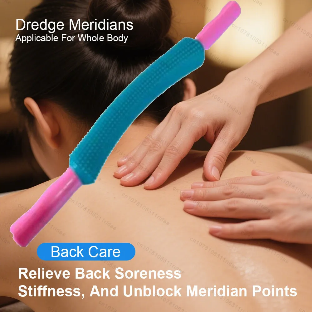 

Silicone Gua Sha Massage Stick Lymphatic Drainage Cellulite Sore Muscle Relief Meridian Dredging Fat Burning Rolling Bar