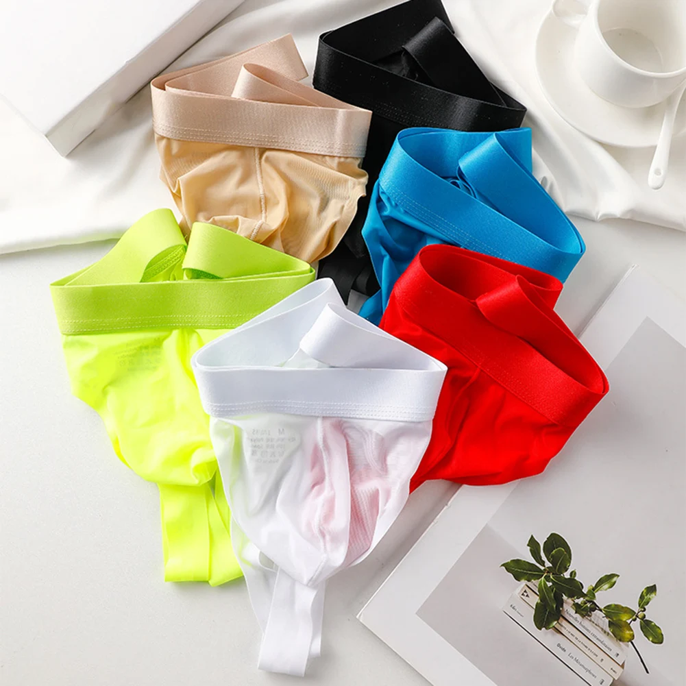 Men Seamless Briefs Sports Gay Sissy Bulge Pouch Sexy Lingerie Butt-lifting Double Thongs Soft Underwear For Man Japanese Thongs