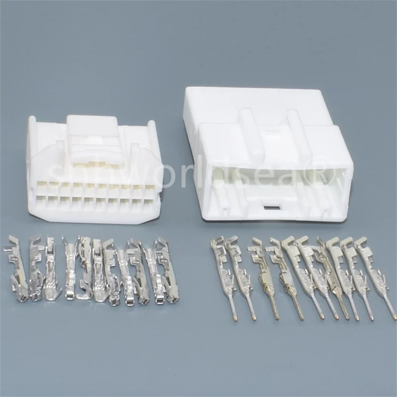 Shhworldsea 1Sets 20 Pin 0.7mm 1473807-1 Auto Car Player Wire Connector female male plug for Audio Cable Socket For Toyota