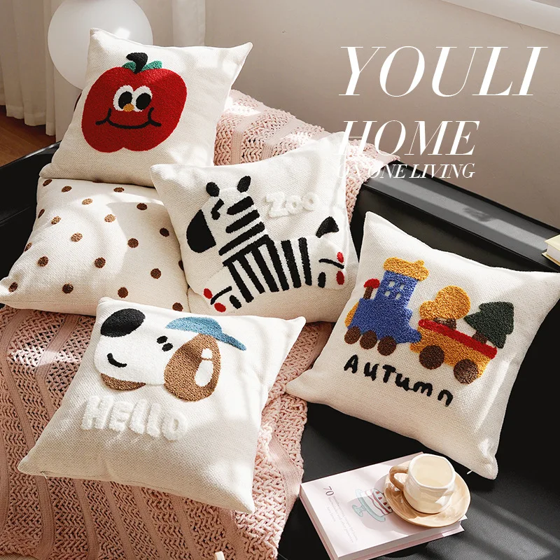 30x50/45x45cm Cartoon Cute Dopamine Cushion Cover Living Room Sofa Throw Pillow Cover Bed Girl Couch Pillowcase for Home Decor