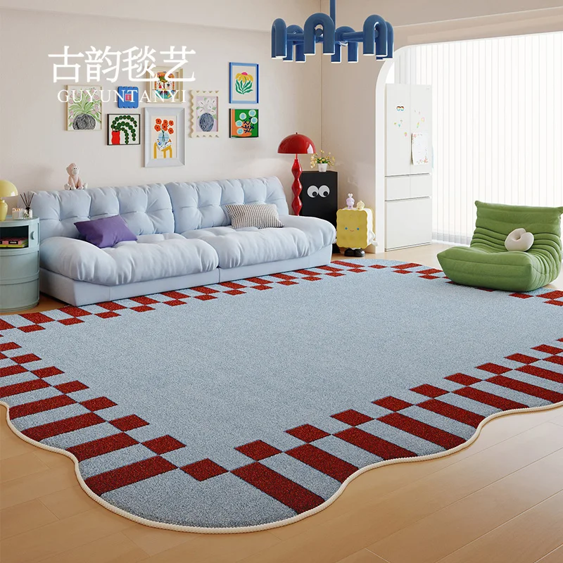 

Nordic Style Rugs for Bedroom Large Area Living Room Decoration Soft Carpet Washable Bedside Floor Mat Anti-slip Cloakroom Rug
