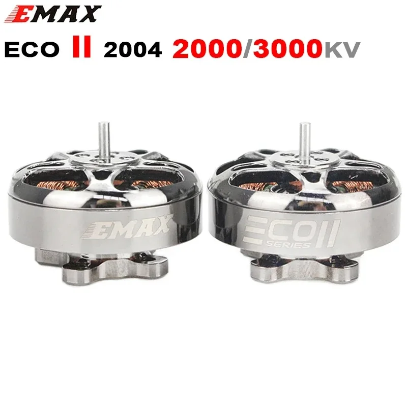 New Emax ECO II 2004 2000KV 3000KV 3-6S Lipo Brushless Motor 1.5mm Shaft for RC FPV 3inch 3.5inch Racing Drones Quadcopter Parts