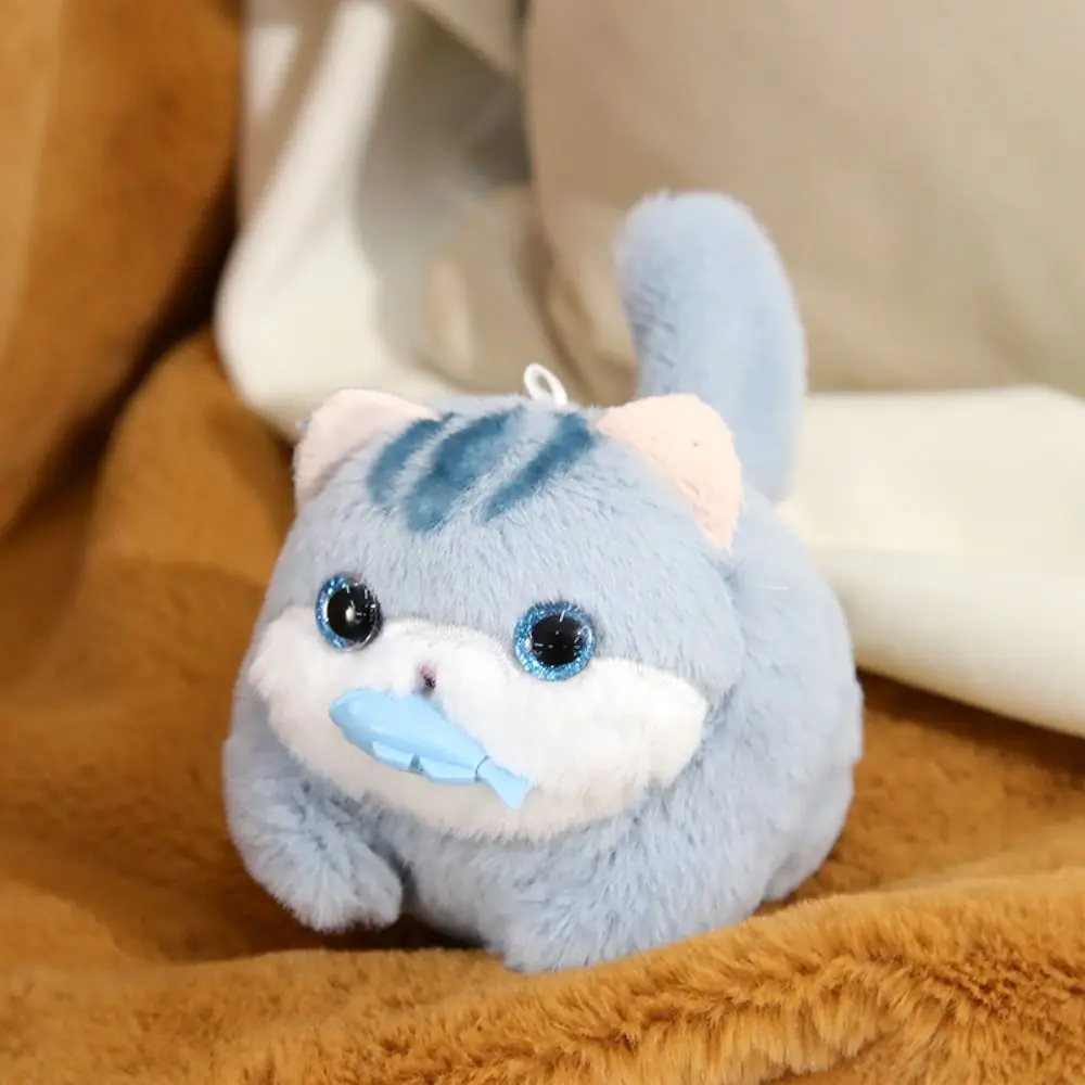 Porte-clés en peluche en forme de queue de chat, jouet de dessin animé, pendentif mignon Kawaii