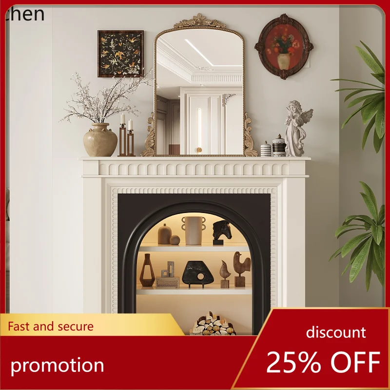 

ZML Solid Wood Fireplace Decorative Cabinet Living Room Decoration Entrance Side Cabinet Fireplace