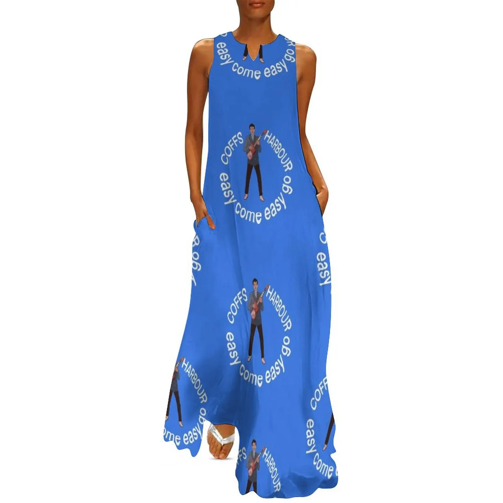 Copy of EASY COME EASY GO variant 6 BLUE COFFS HARBOUR Long Dress women