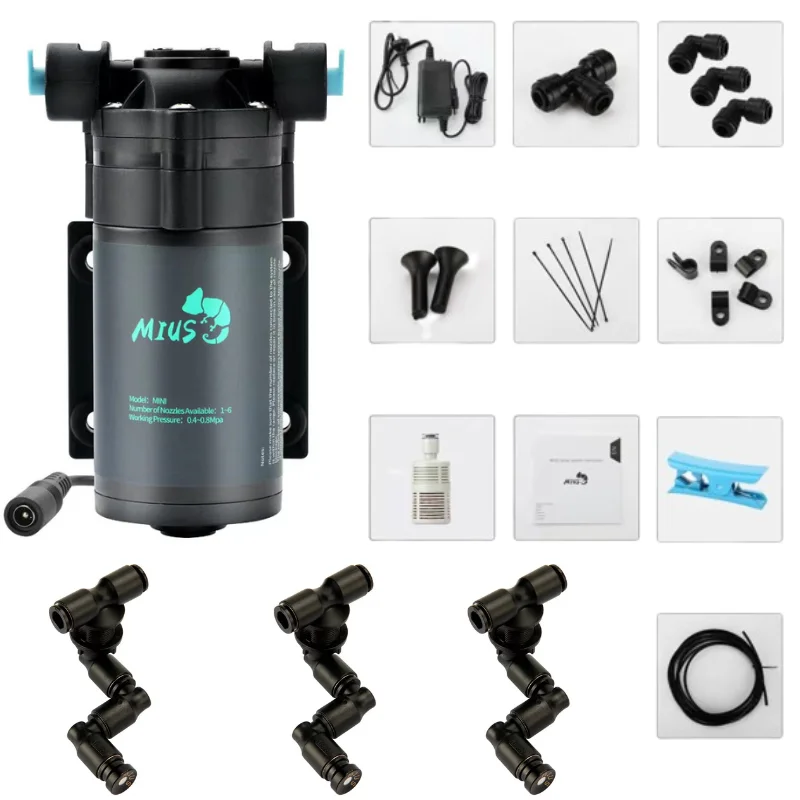 Reptielen Fogger Stille Pomp Misting Spray Systeem Kit Vernevelaar Voor Planten Kas Tuin Irrigatie Terrarium Spuitapparaat