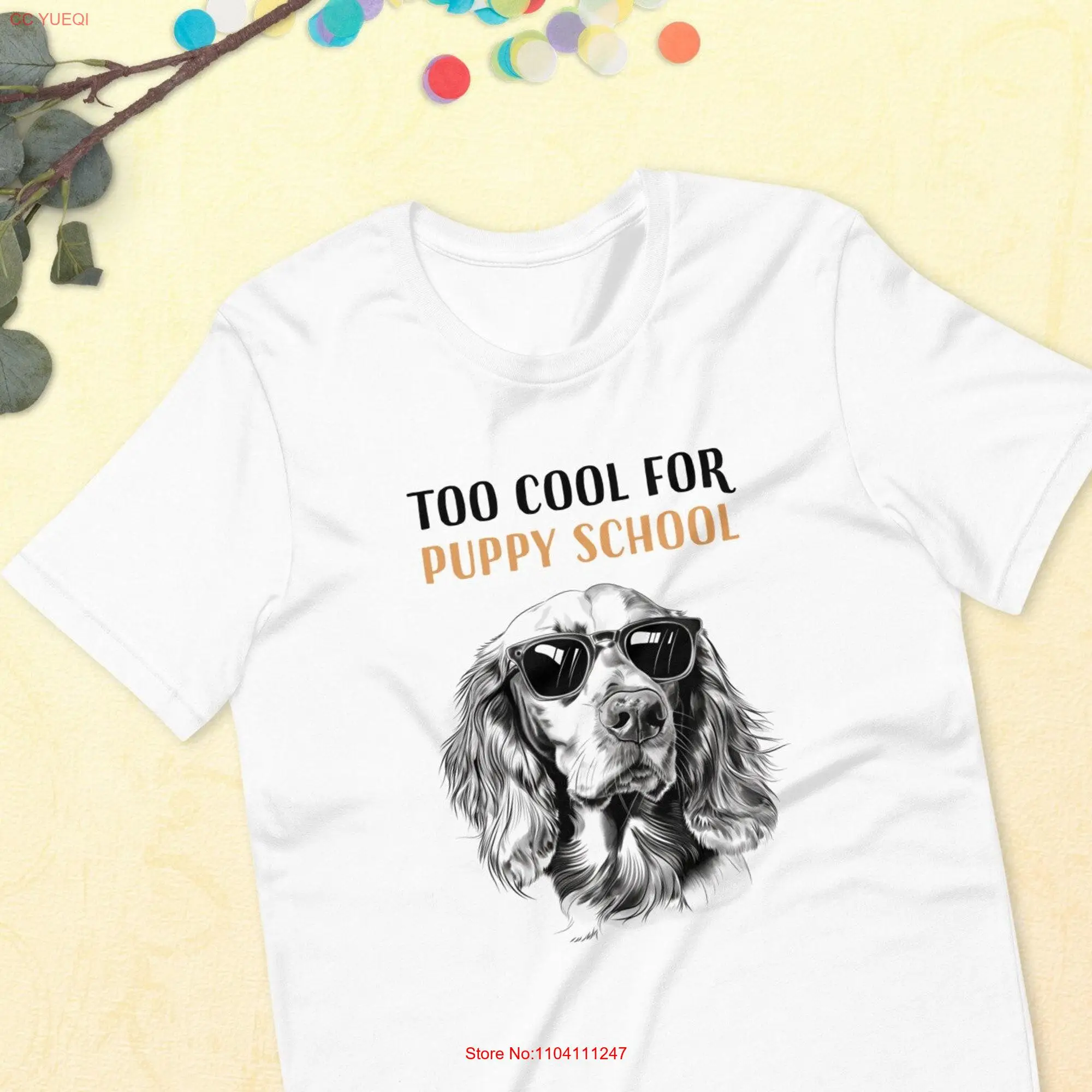 Cool English Setter T Shirt for Dog Lovers Funny Cute Summer Unique s  long or short sleeves