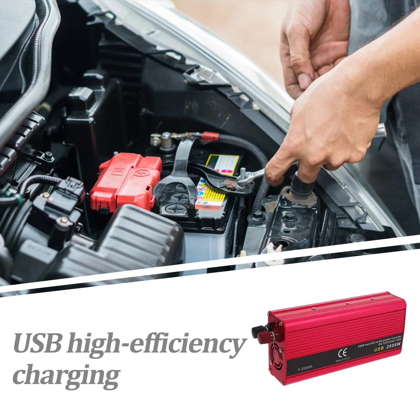 

Комплект высокоэффективного автомобильного инвертора с интеллектуальным цифровым дисплеем и USB-зарядкой, 300 Вт, чистый синусоидальный сигнал, для ноутбуков, телефонов, телевизоров, вентиляторов