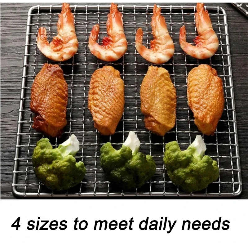 

E5 Stainless Steel BBQ Grill Mesh Non Stick Grilling Basket Grill Mesh Mat Meat Beef Vegetable Steak Picnic Party Barbecue Tool