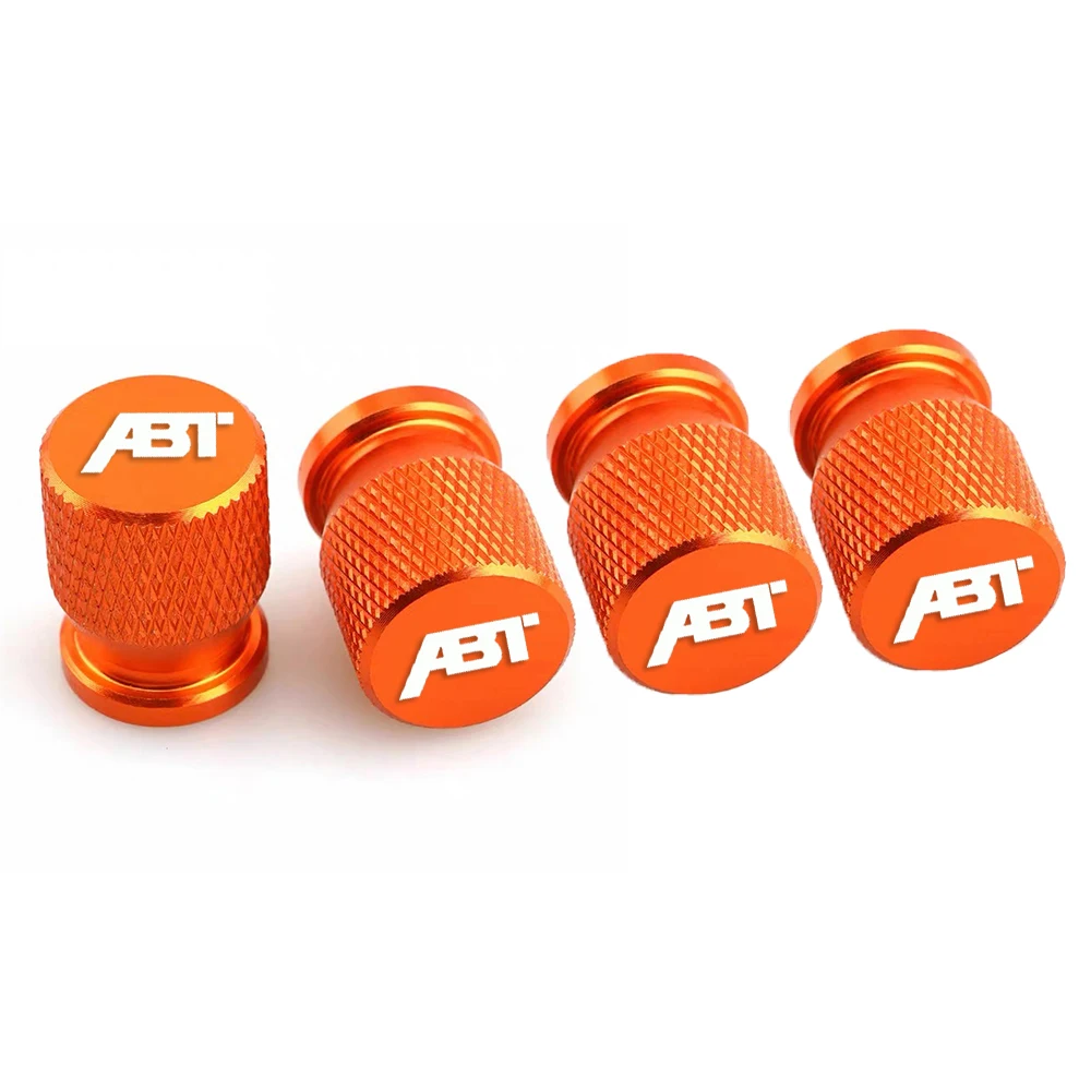 4pcs Car Wheel Tire Valve Caps Tyre Stem Covers Aluminum Alloy for ABT VW Audi TT A3 A4 A5 Q7 Allroad Quattro RS6 R8 Golf Polo