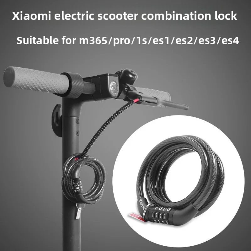 

Противоугонный портативный кодовый замок для Xiaomi Mijia M365/Ninebot MAX G30, замки для электрического скутера, спиральный цепной тросовый замок, аксессуары