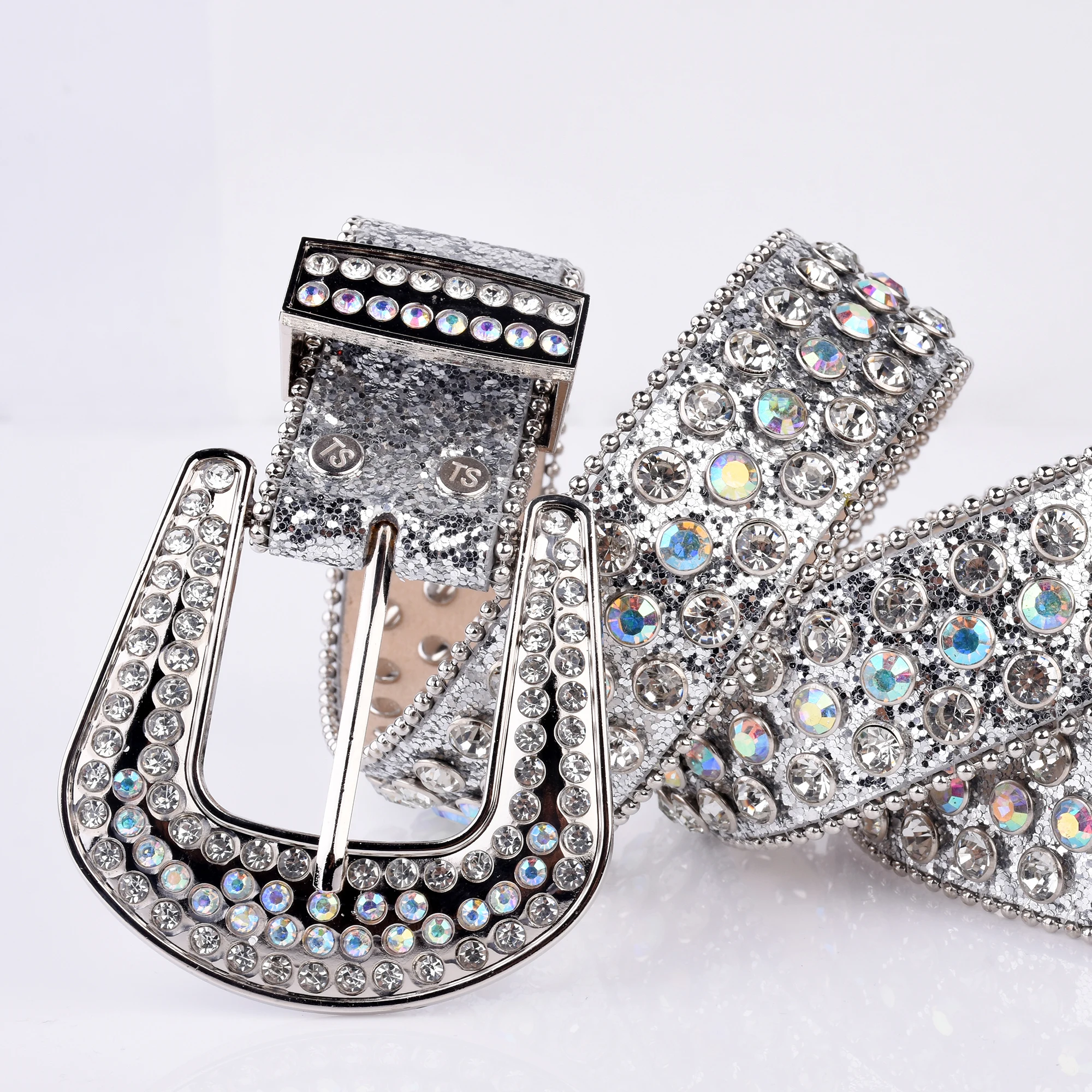 Punk Strass Gürtel schicke Western Jeans funkeln Kristall Denim Mädchen Mosaik Jeans Gürtel – Detail 4