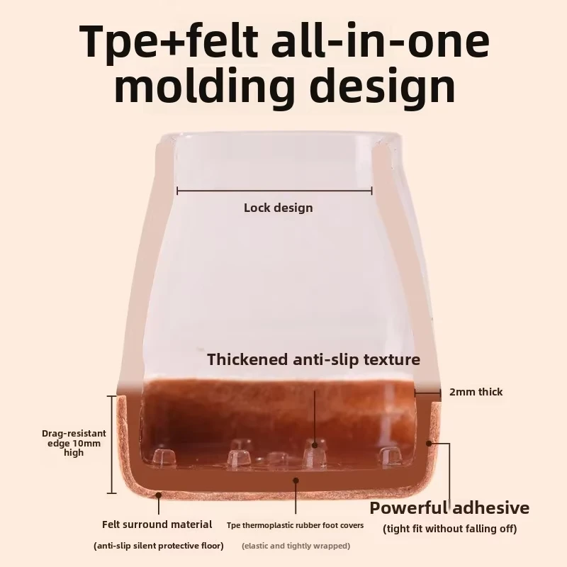 8 قطعة كرسي سيليكون الساق حافظات الأرضية عدم الانزلاق سميكة الأثاث المضادة للضوضاء قدم غطاء الأرضية الخشبية من الخدوش حماة