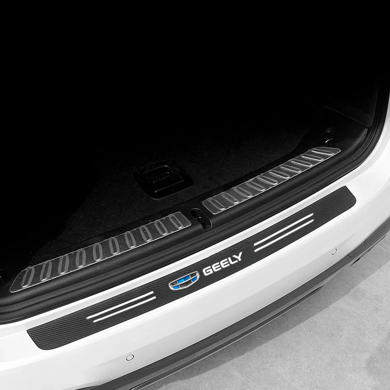 4ps Interior Carbon Fiber Threshold Strip For Parts Geely Serie Coolray Atlas Pro Accessories Stickers On Car Maintainance