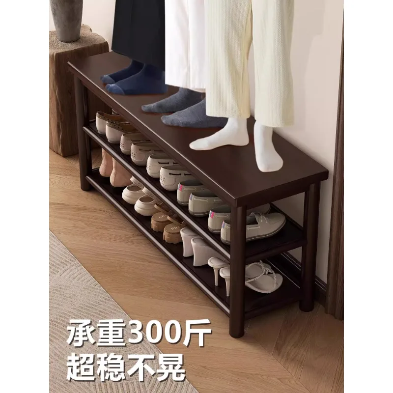 

Shoe changing stool household door shoe cabinet sitting stool integrated rack high-end entry door stool antique bench