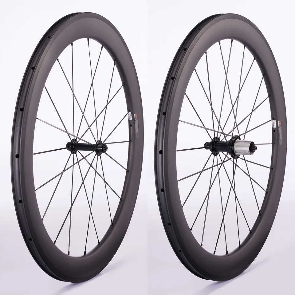 CSC 700C カーボンレーシングバイクホイールセット 幅25/28mm