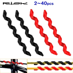 2~40pcs Bike Frame Protector Rubber Anti-friction Cycle Bike Cable Guard Brake Shift Line Pipe Wrap Spiral Screw Sleeve