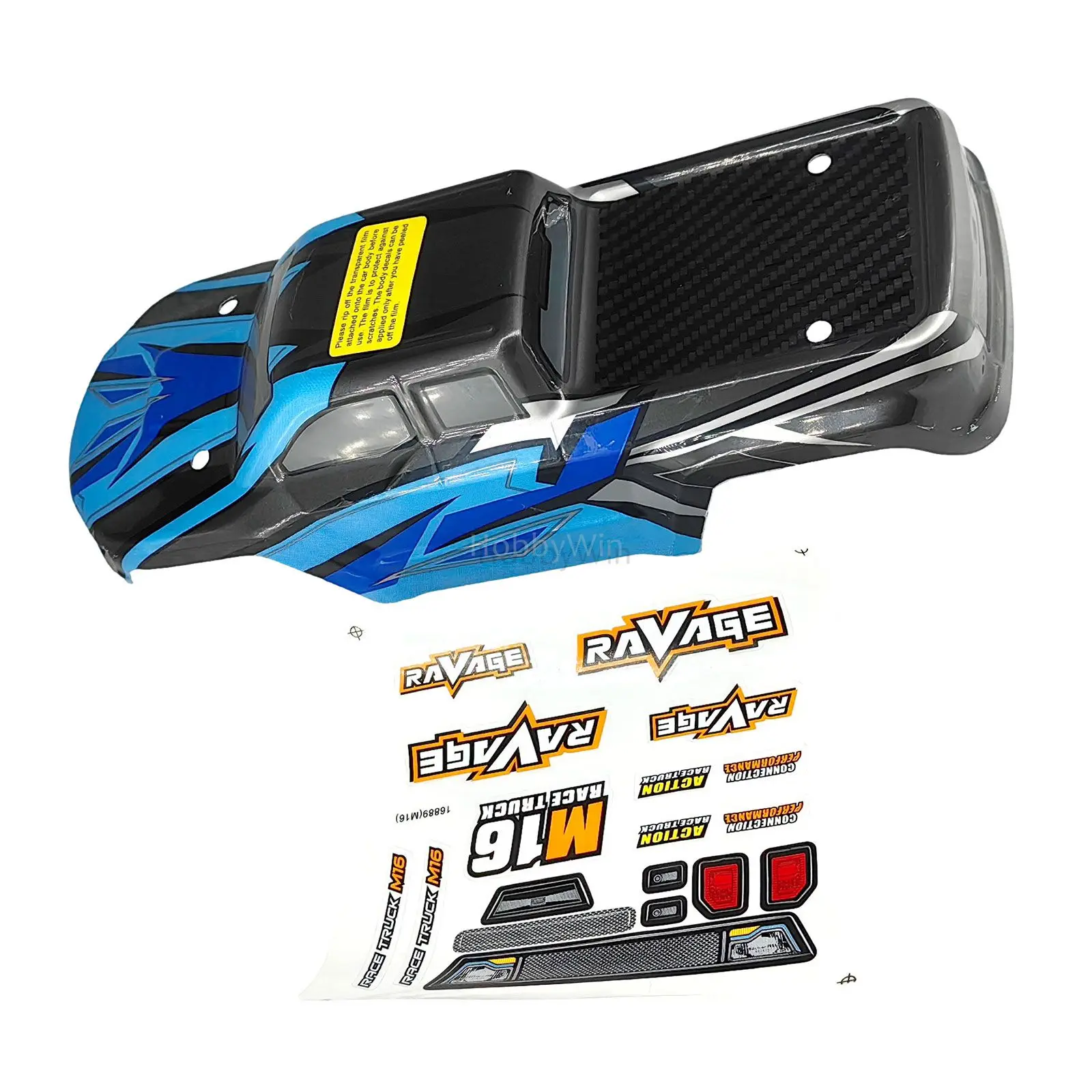 

HBX part M16040 Truck Body Blue +Decal for Haiboxing 1/16 brushed RC Truck 16889