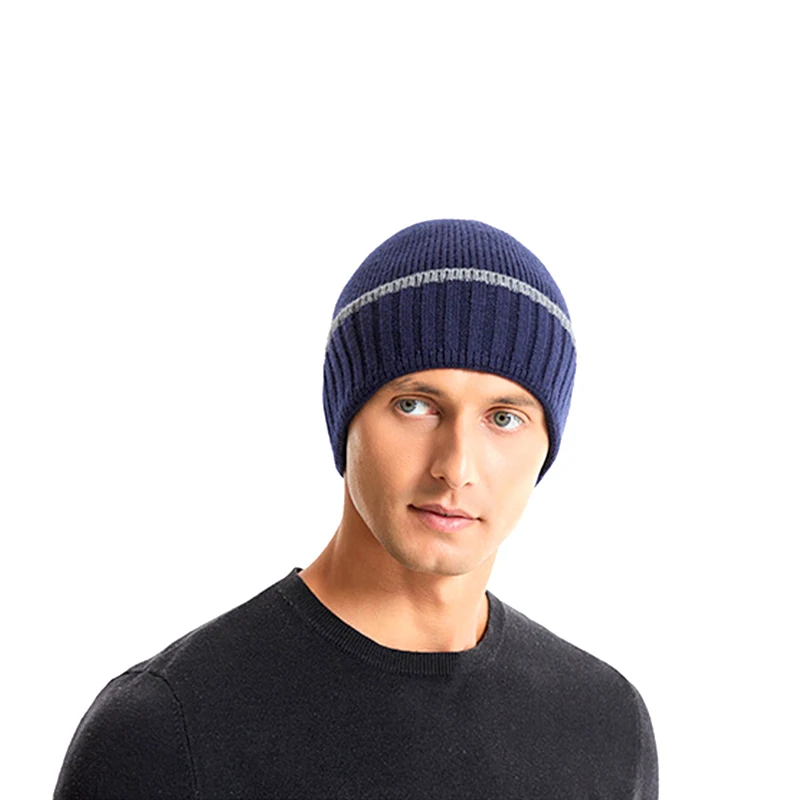 Berretti lavorati a maglia unisex Cappello addensato Autunno Inverno Cappello caldo Berretti anca Skullcap per donna Uomo Protezione antivento per ciclismo all'aperto