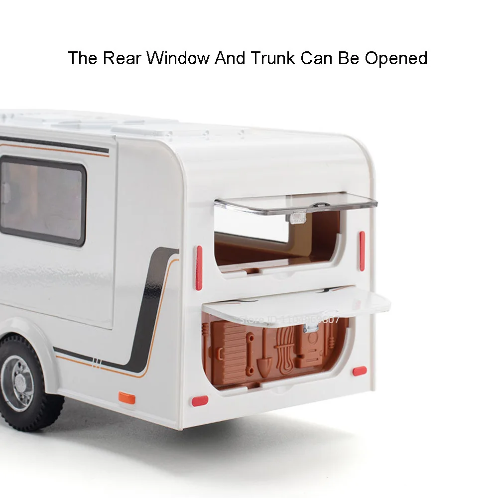 1:32 Scale Rolls Royce Cullinan RV Car Models Alloy Diecast Toys Pull Back 6 Doors Opened Camping Vehicle Toy for Kids Presents