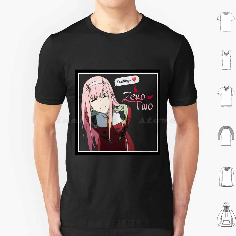 Zero Two T Shirt Big Size 100% Cotton Cute Anime Girl Fake Love Text Fake Love Anime Girl Cute Anime Girl Cartoon Girl Cute